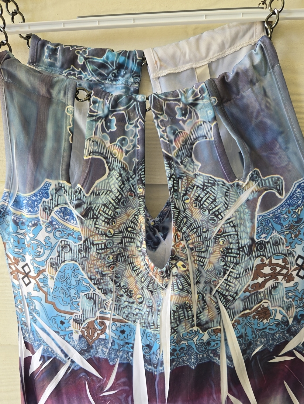Cristinalove Blue & Purple Patterned Halter Mini Dress - Picture 10 of 13